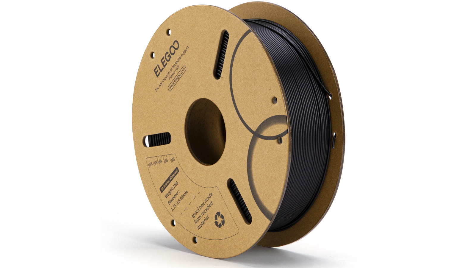 Elegoo PLA Black 1.75mm 1kg 3D Printer Filament
