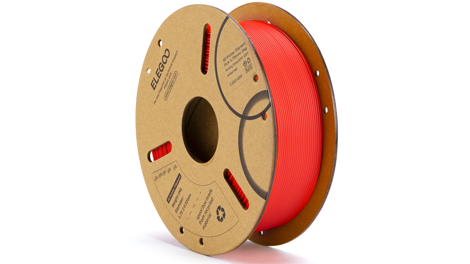 Elegoo PLA Red 1.75mm 1kg 3D Printer Filament