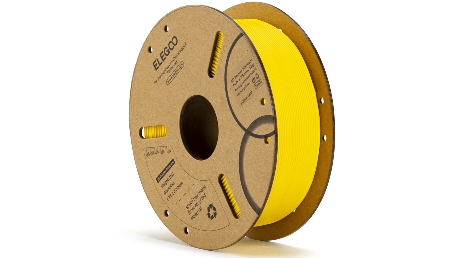 Elegoo PLA Yellow 1.75mm 1kg 3D Printer Filament