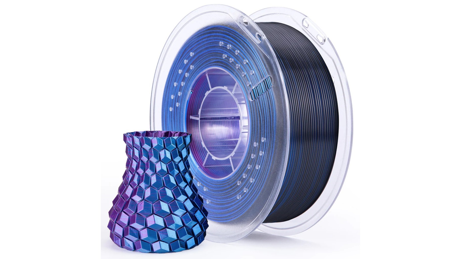Elegoo PLA Silk Blue/Purple/Black 1.75mm 1kg 3D Printer Filament
