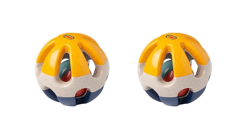 Tolo Toys 2 Piece 8.5cm Bio Plastic Roller Rattle Toy - 12 month+