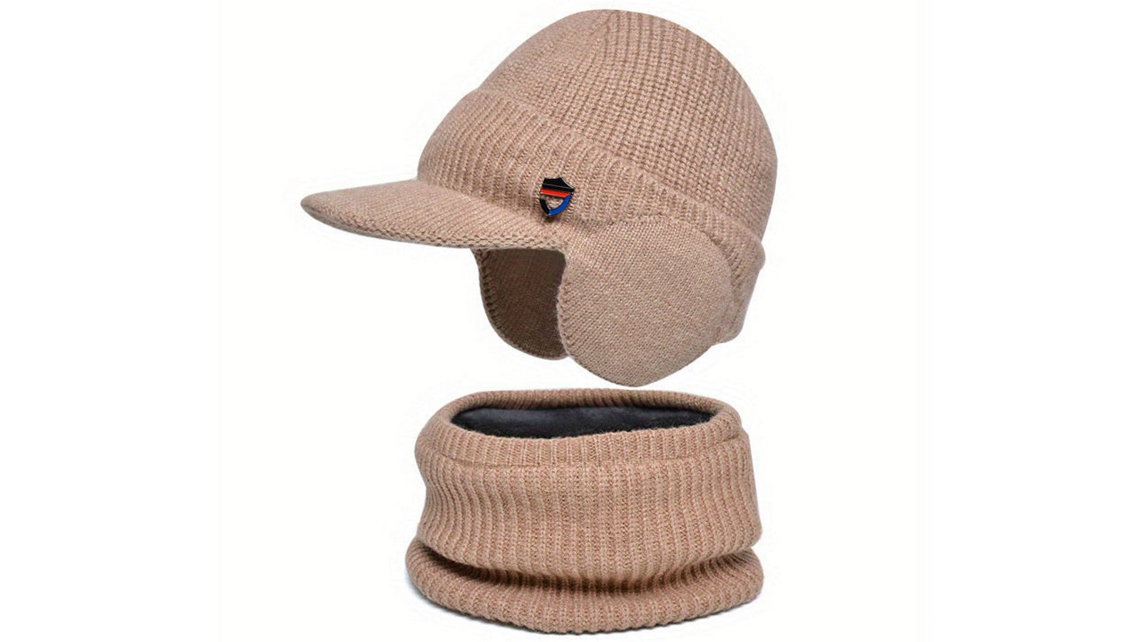 NNETM Winter Fleece Hat and Neck Warmer Set Unisex
