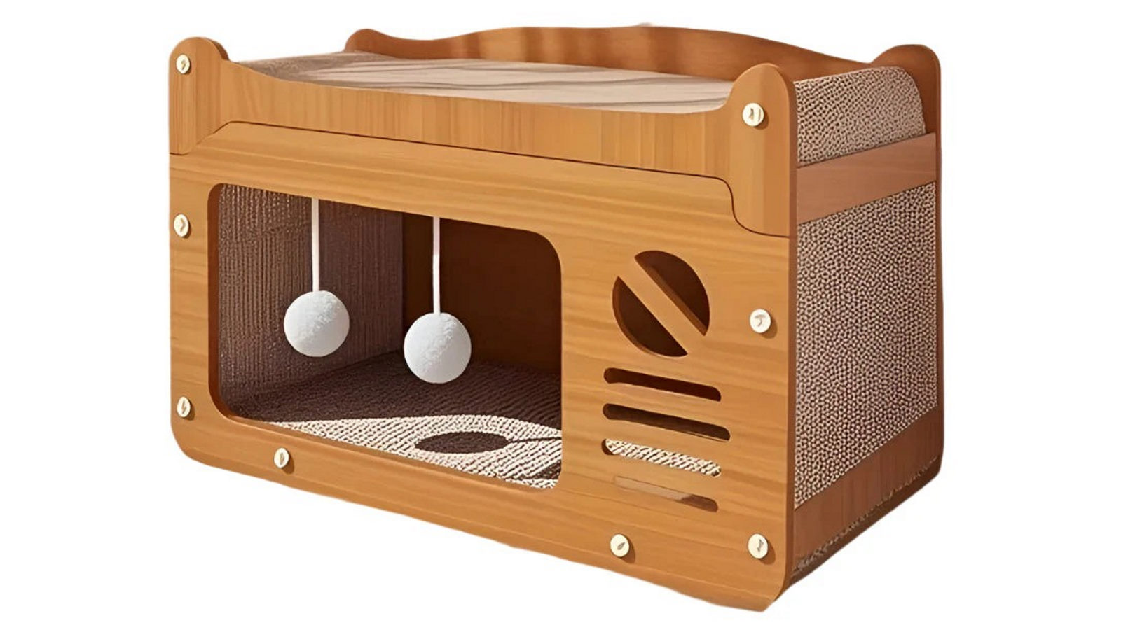 NNETM 2-in-1 Wall Cat Bed and Scratching Post