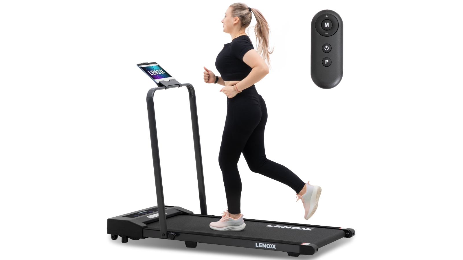 Lenoxx 2HP Electric Walking Pad Treadmill with Remote Control