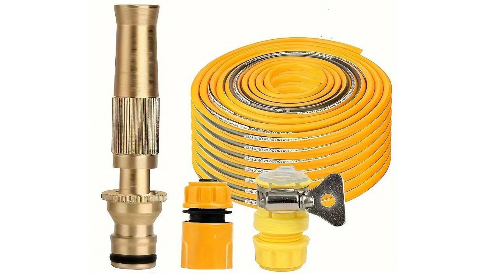 NNETM Expandable Zinc Alloy Garden Hose with Spray Gun