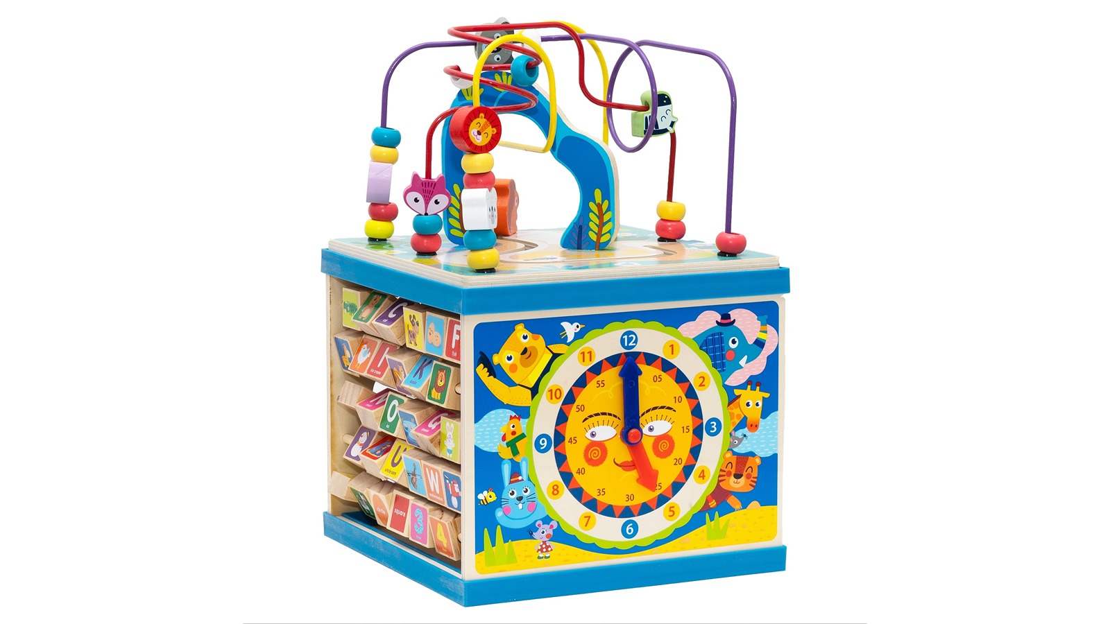 NNETM Wooden Activity Cube Educational Toy for Toddlers