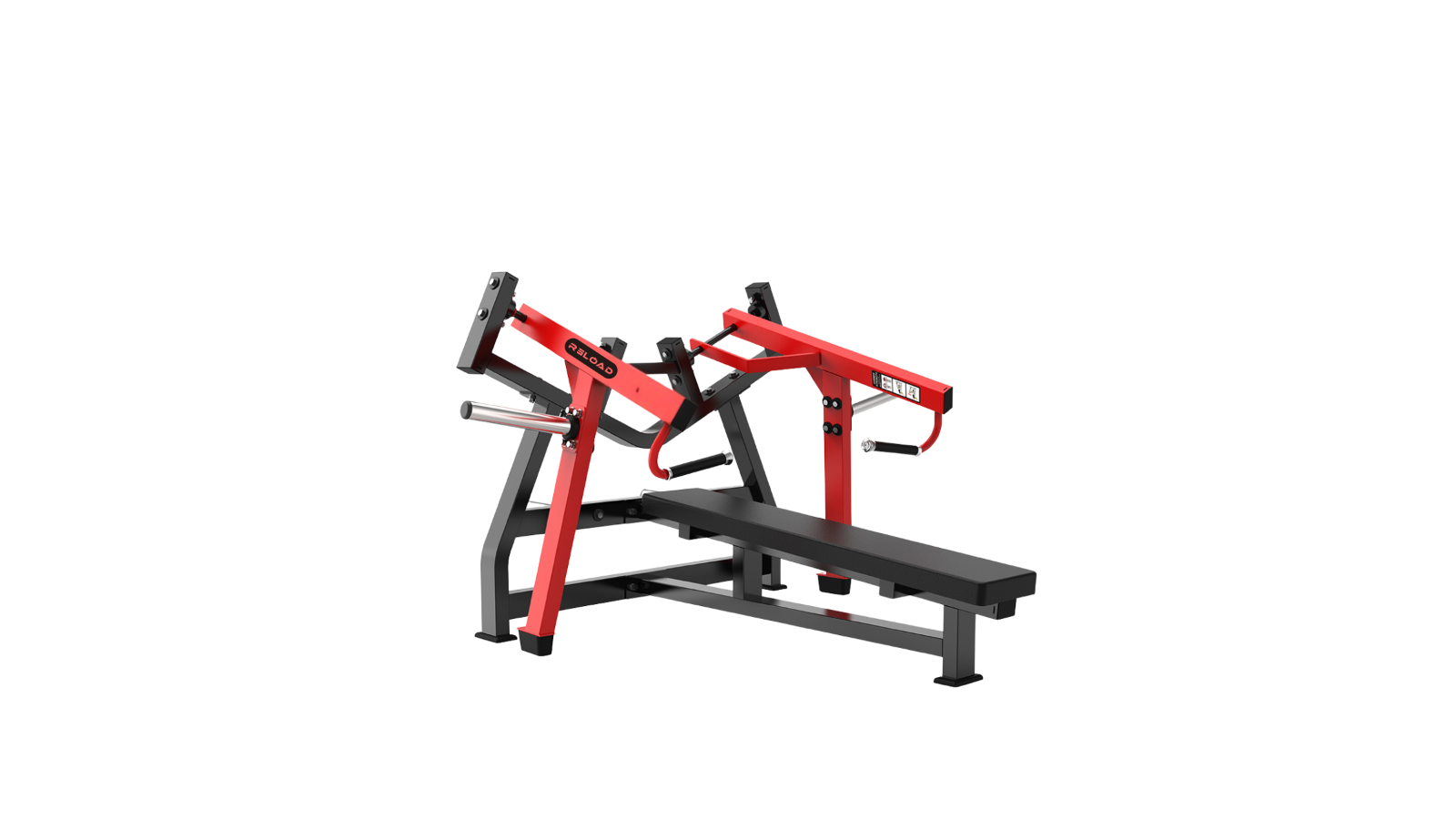 Fitness Hero Raptor Series Horizontal Bench Press Plate Loaded Machine - Matte Black