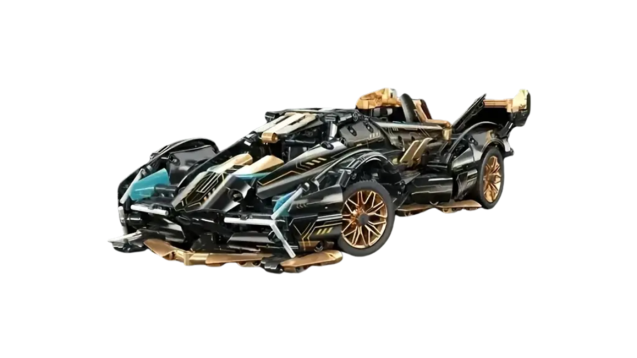 NNETM Building Block Car with Golden Bull Toy Set