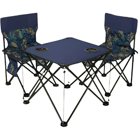 NNETM 3 Piece Outdoor Folding Table and Chairs Set