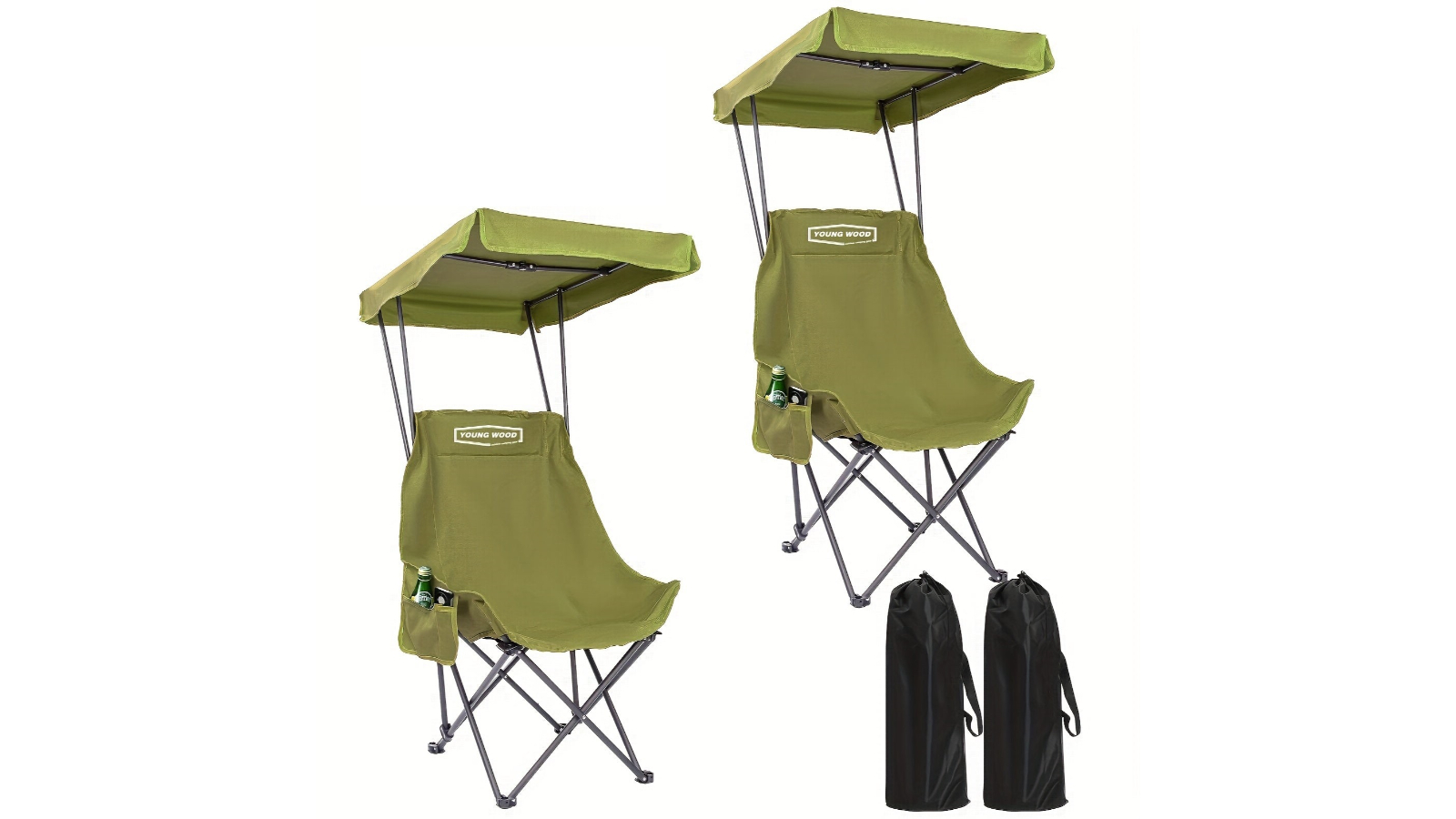 NNETM 2 Piece Camping Chair with Canopy