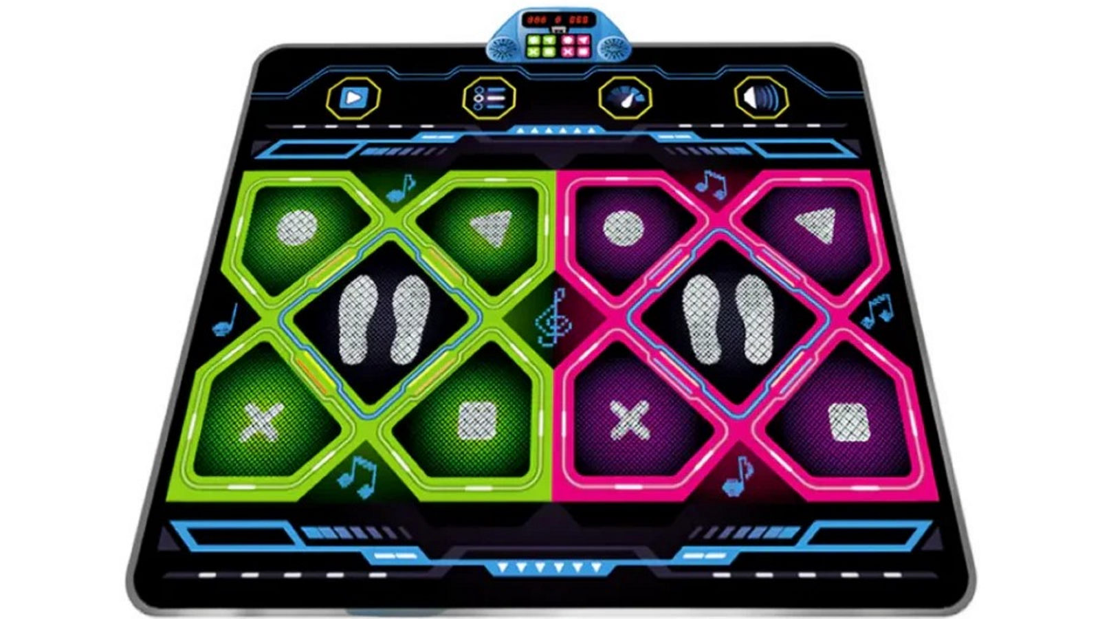 NNETM Double Dance Pad LED Rhythm Game Mat