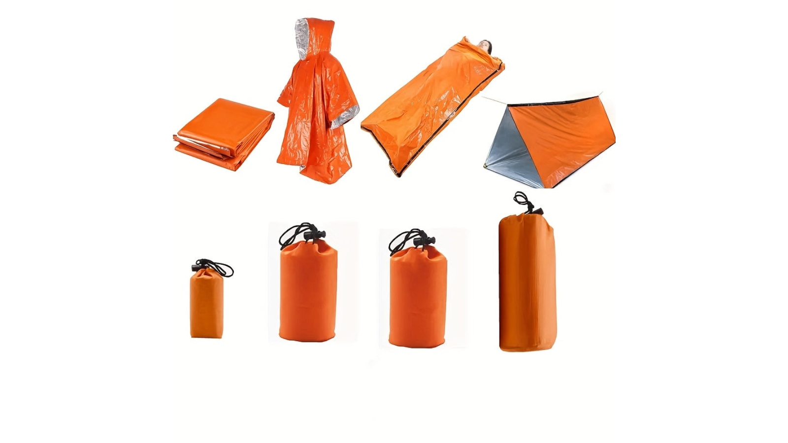 NNETM 4 Piece Outdoor Survival Camping Tent and Blanket