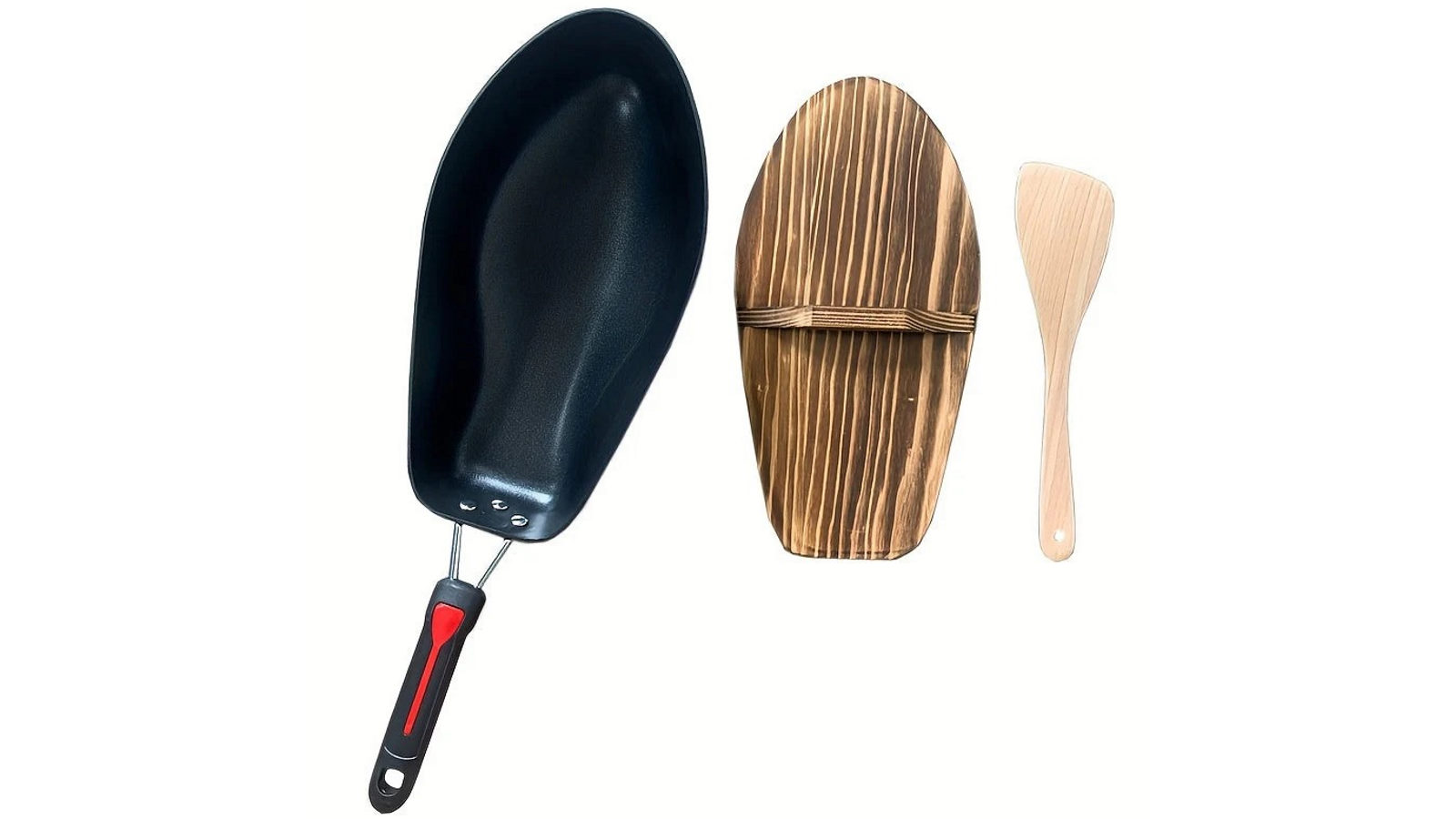 NNETM 3 Piece Fish-Shaped Non-Stick Cooking Pot Set