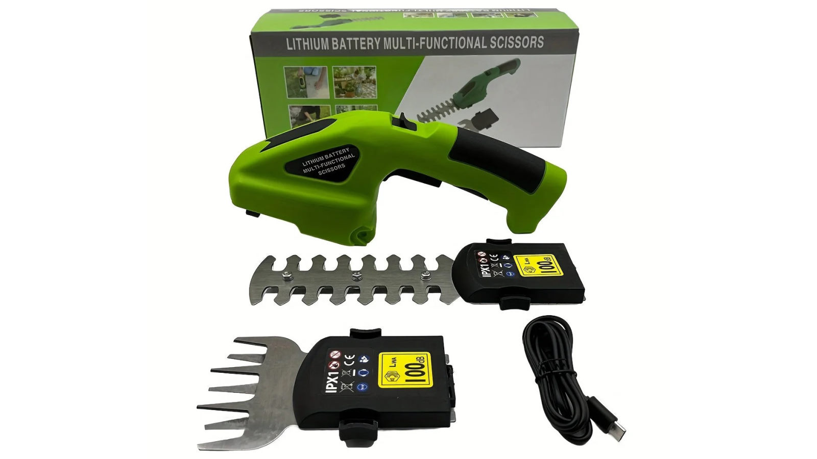 NNETM 2-in-1 Rechargeable Handheld Hedge Trimmer Shears