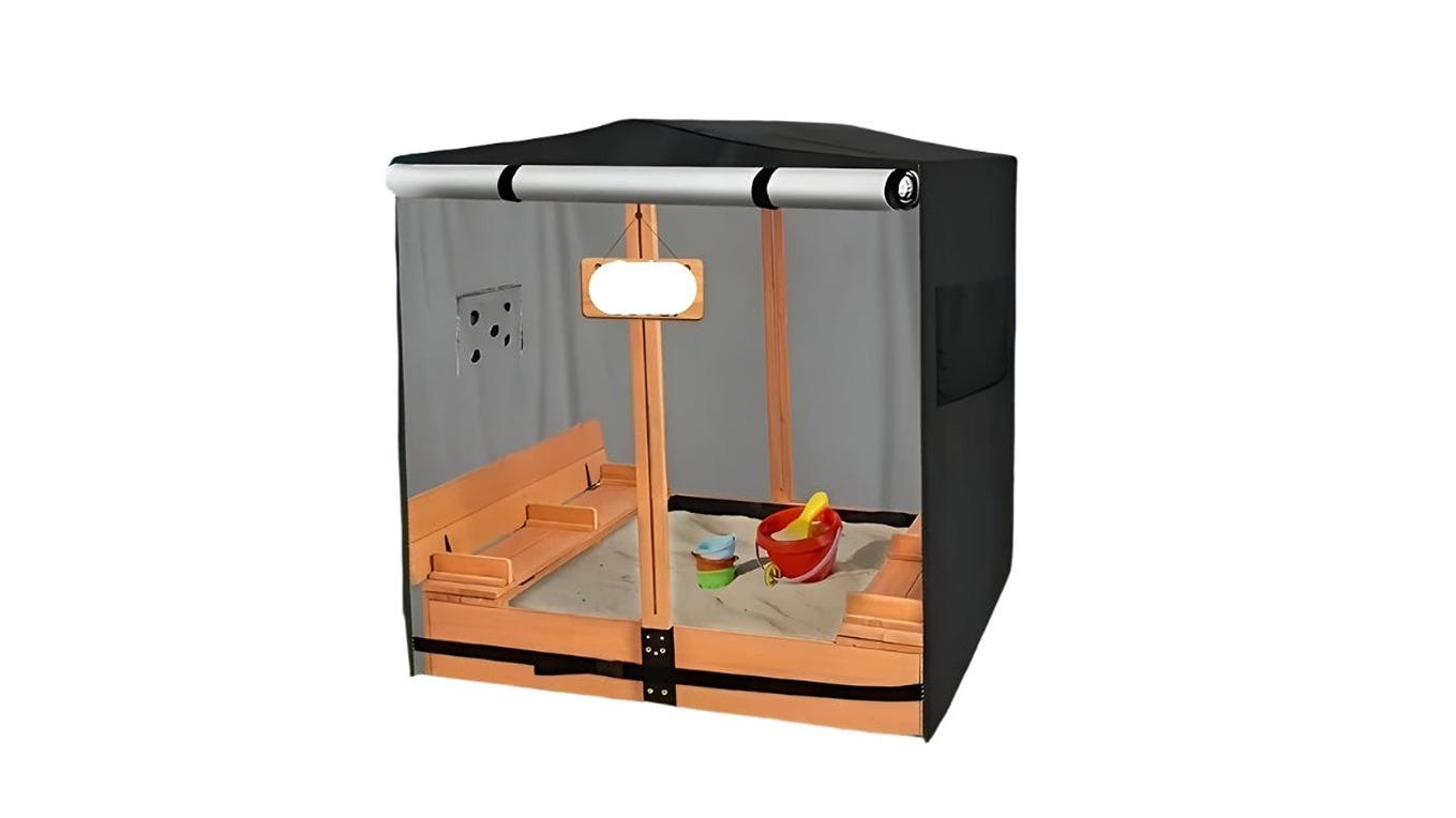 NNETM 420D Sandbox Cover with Roof and Bench