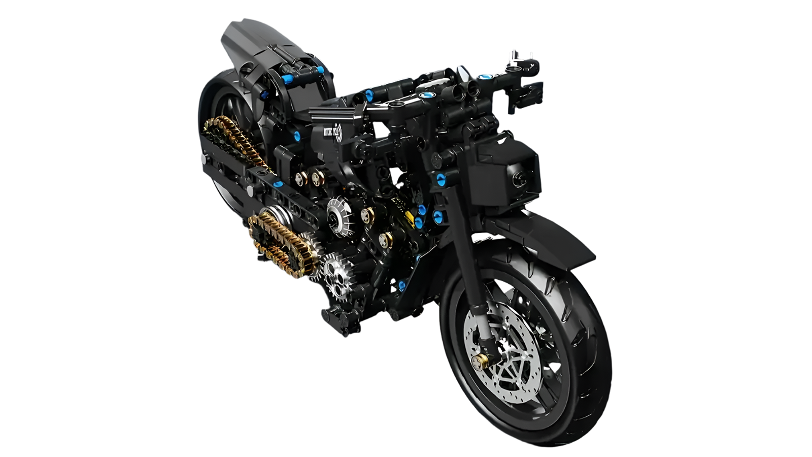 NNETM 1000 Piece Retro Motorcycle Building Block Kit