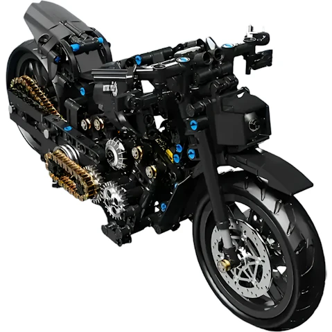 NNETM 1000 Piece Retro Motorcycle Building Block Kit