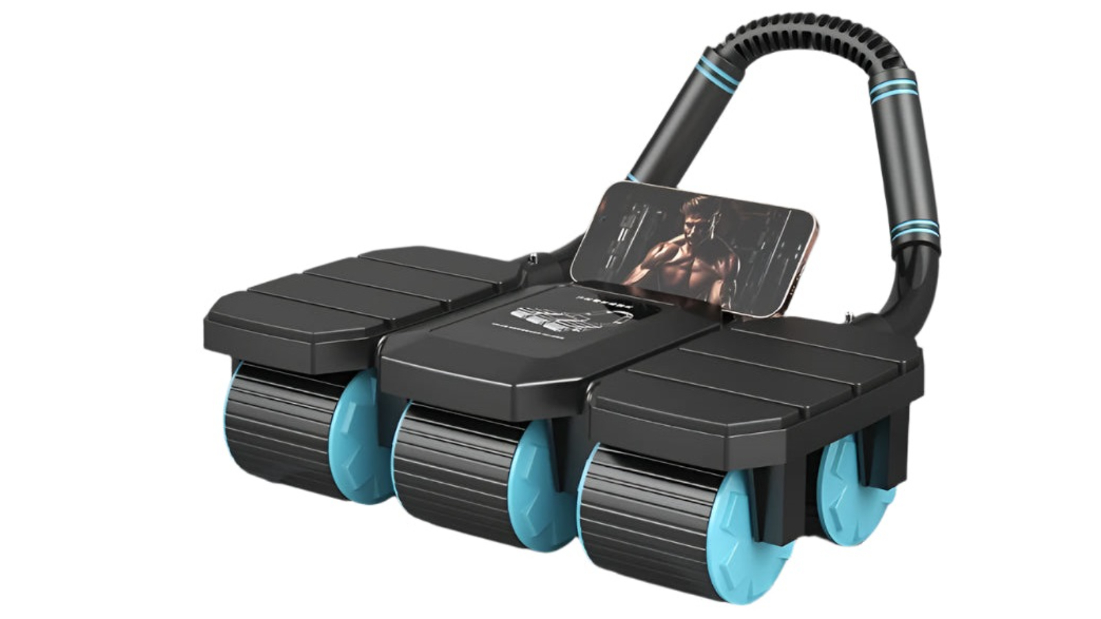 NNETM 6-Wheel Ab Trainer with Elbow Support and Pad