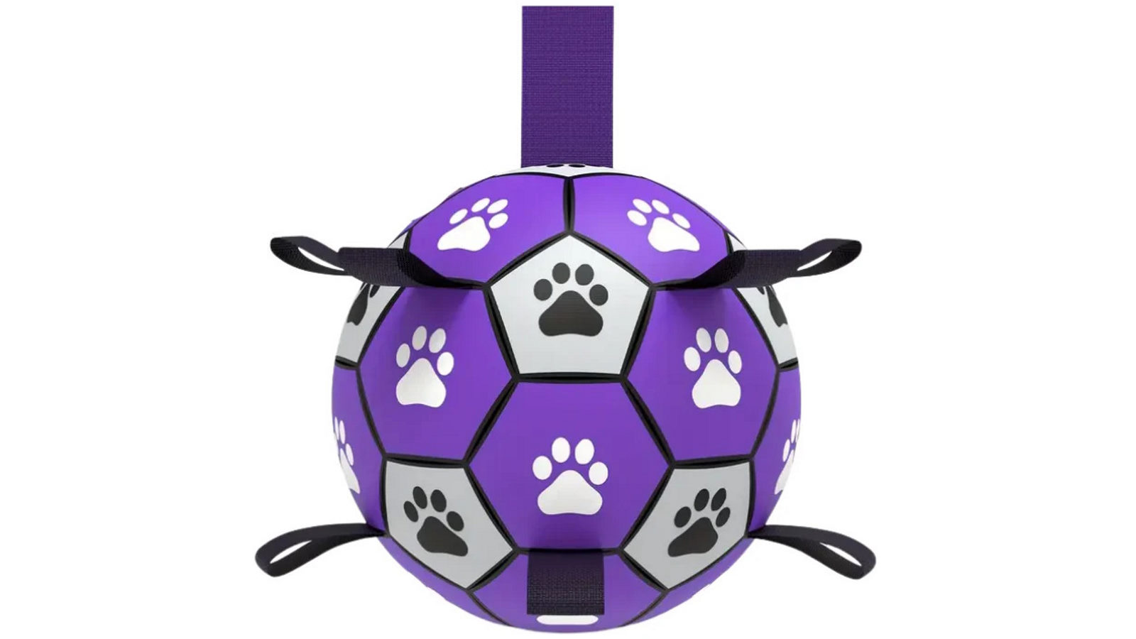 NNETM Rubber Dog Durable Soccer Ball with Straps