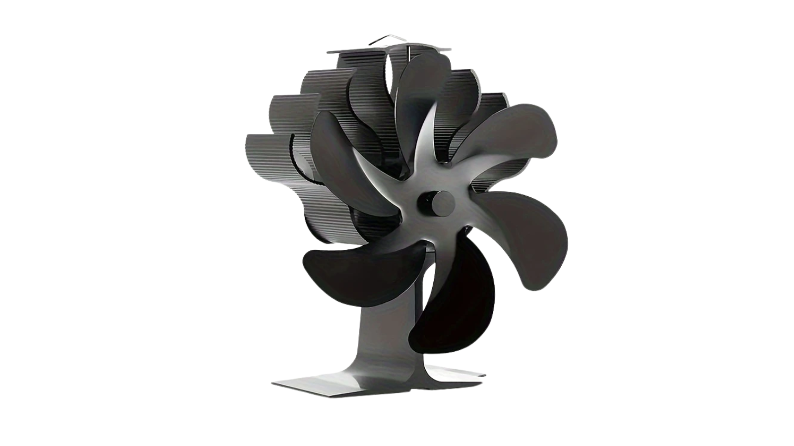 NNETM 6-Blade Silent Heat-Powered Wood Stove Fan