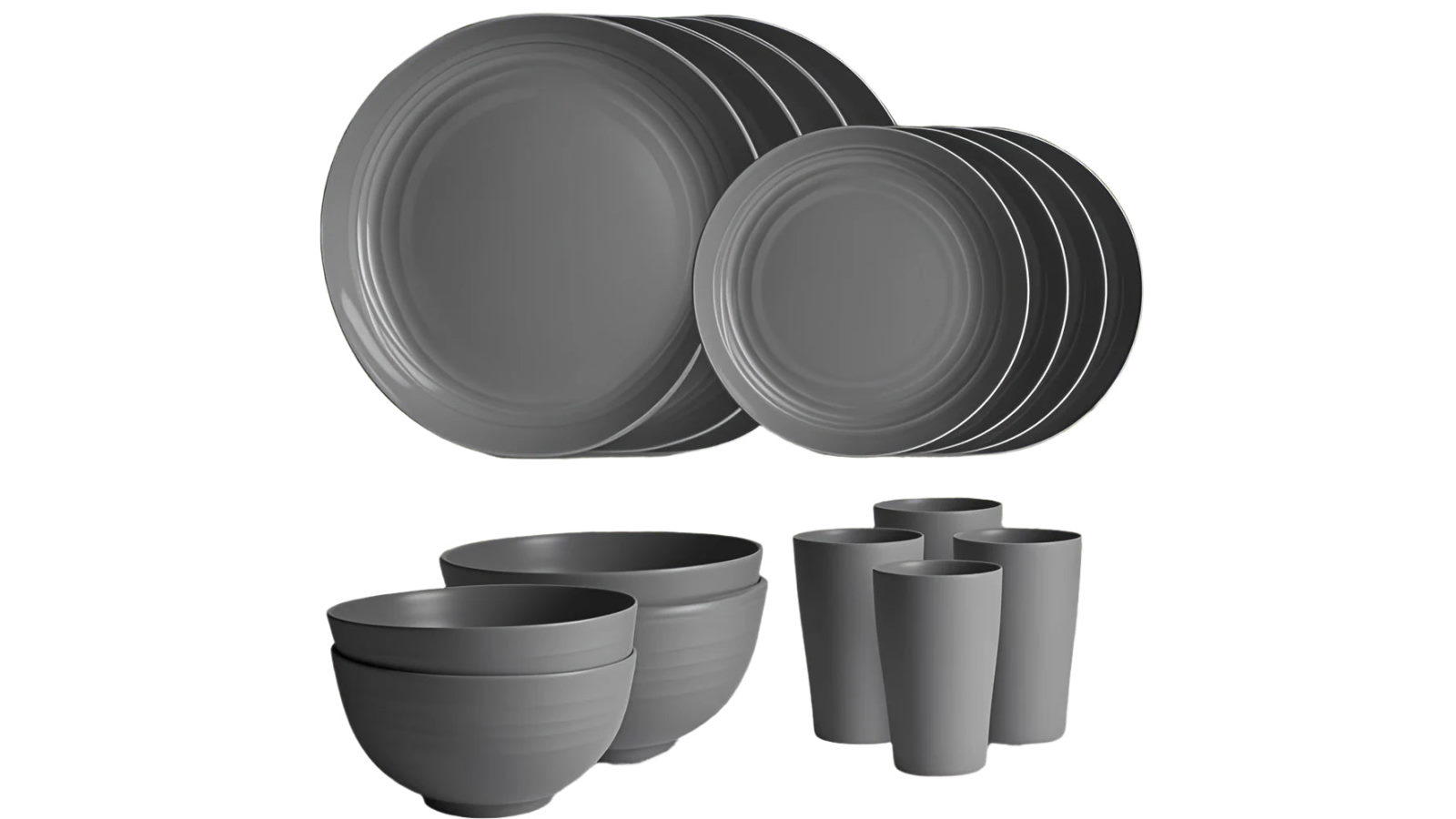 NNETM 16 Piece Outdoor Dinnerware Set for Camping and Travel