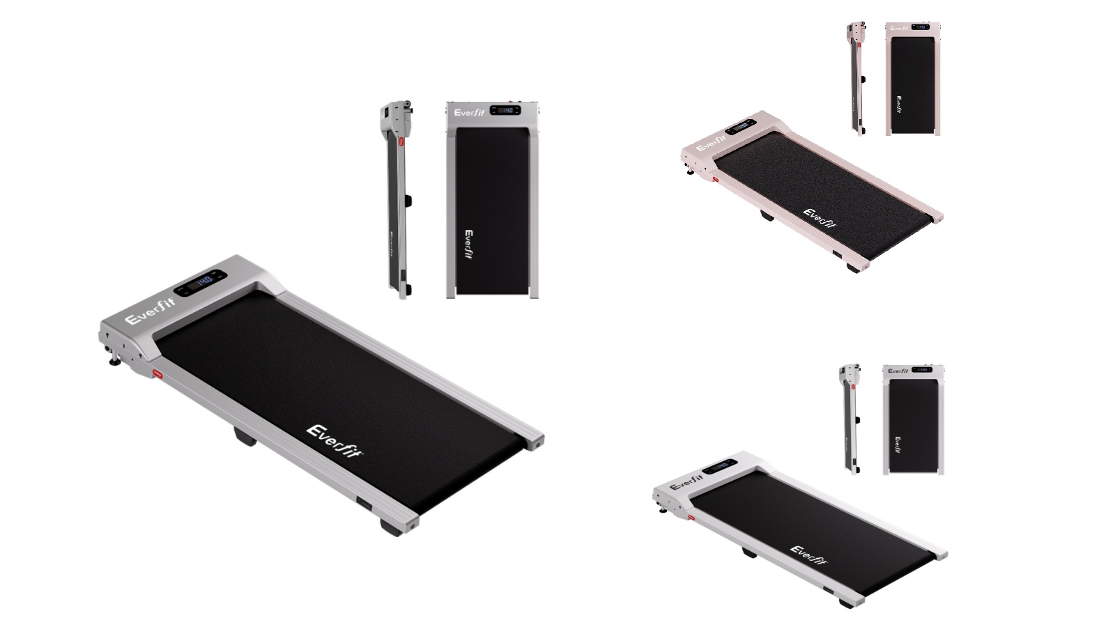 Everfit 3-in-1 Incline Under Desk Walking Pad with 38cm Wide Belt