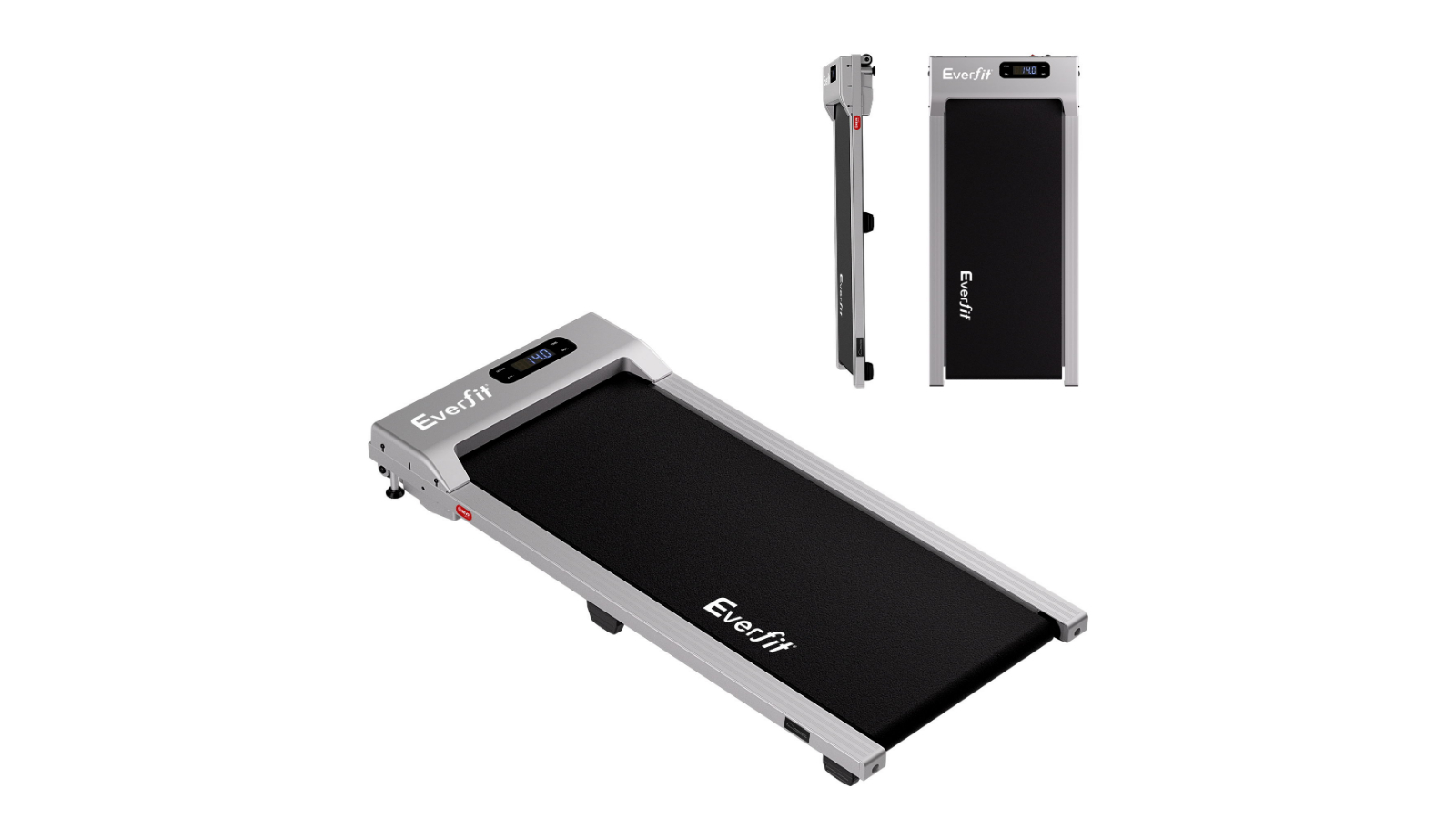 Everfit 3-in-1 Incline Under Desk Walking Pad with 38cm Wide Belt - Silver