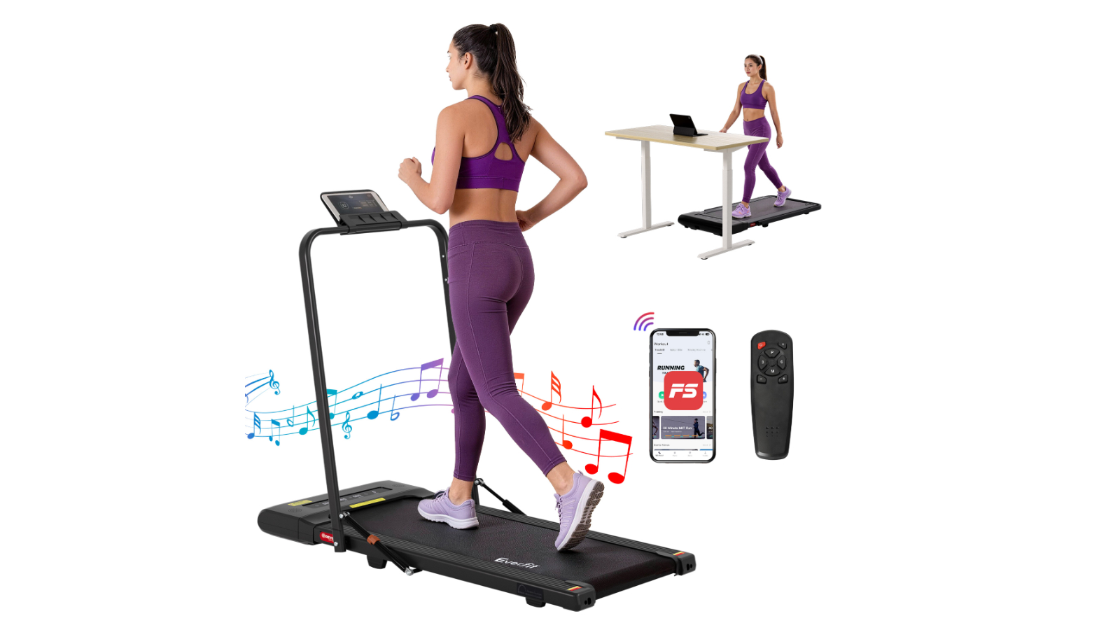 Everfit 40cm Walking Pad - Black