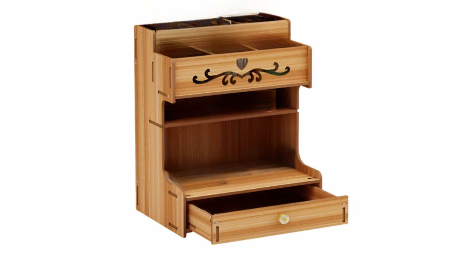 NNETM Stay Clutter-Free Adaptable Wooden Drawer Organizer 