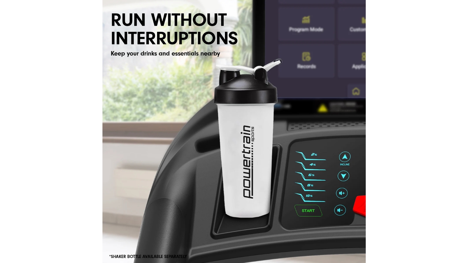 Powertrain V1100 Treadmill with Wifi Touch Screen & Incline Harvey Norman