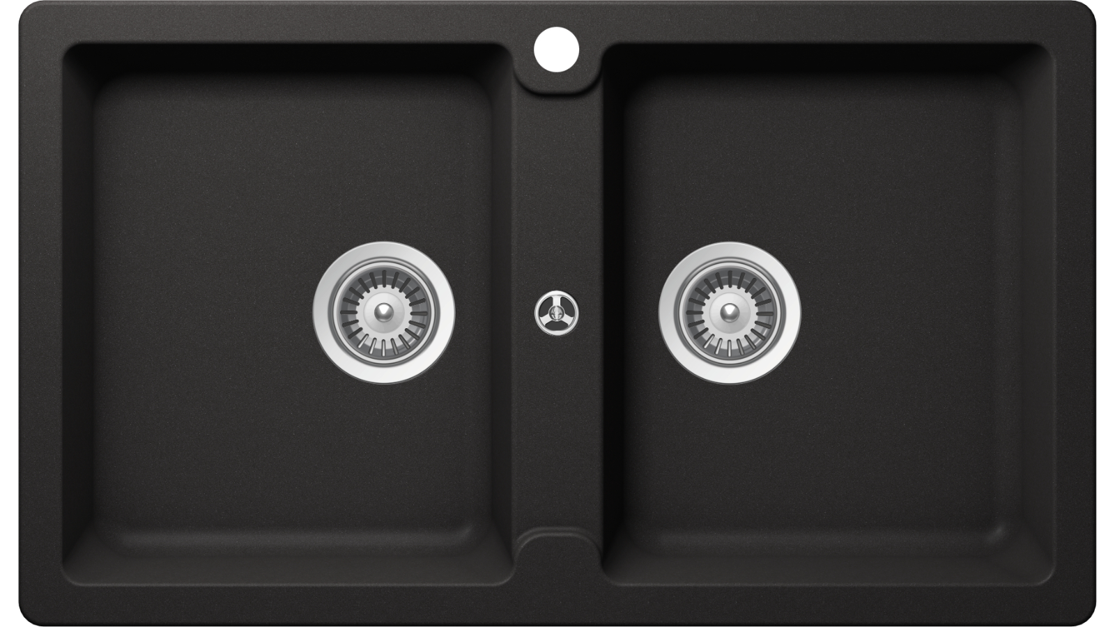 Shock TN200 Typos Double Bowl Top Mount Sink - Nero