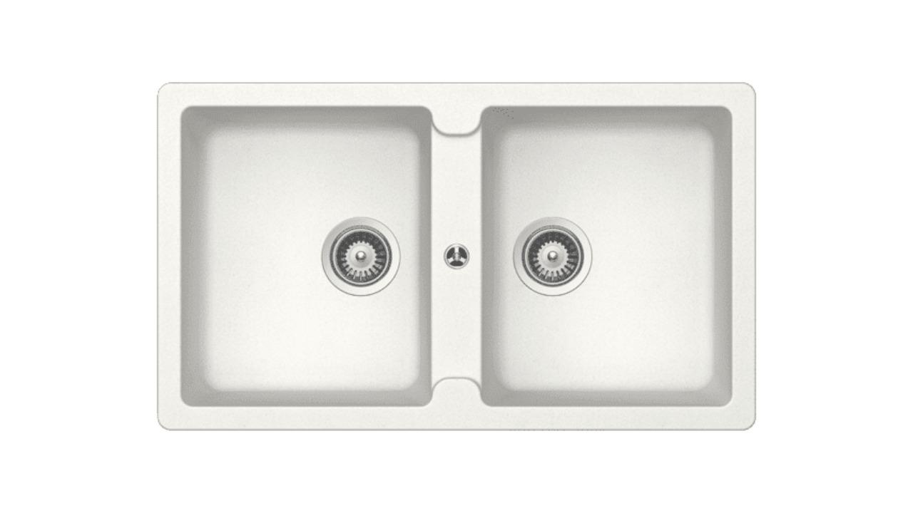 Schock Typos N200 Alpina Double Bowl Undermount Sink with No Taphole