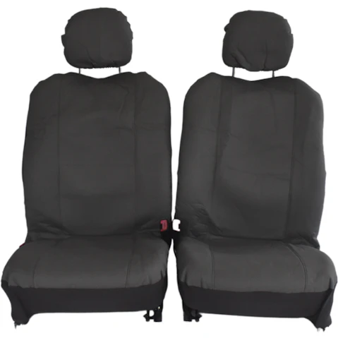 My Car Canvas Seat Cover for Nissan Navara D22 Dual Cab 1997-2020 - Grey