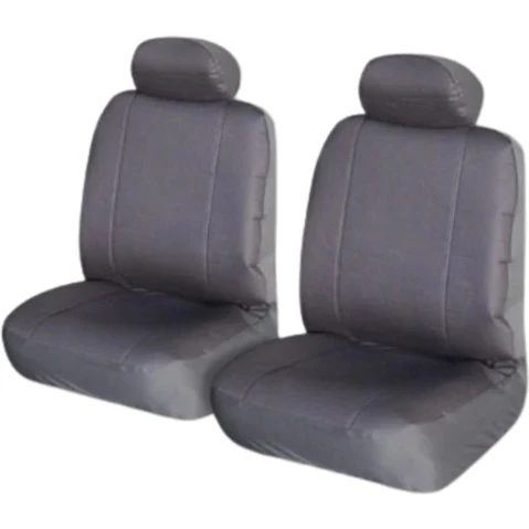 My Car Canvas Seat Cover for Nissan Navara Single Cab 1997-2005 - Grey
