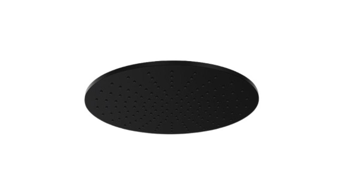 Parisi Tondo 300mm Brass Round Shower Head - Matte Black