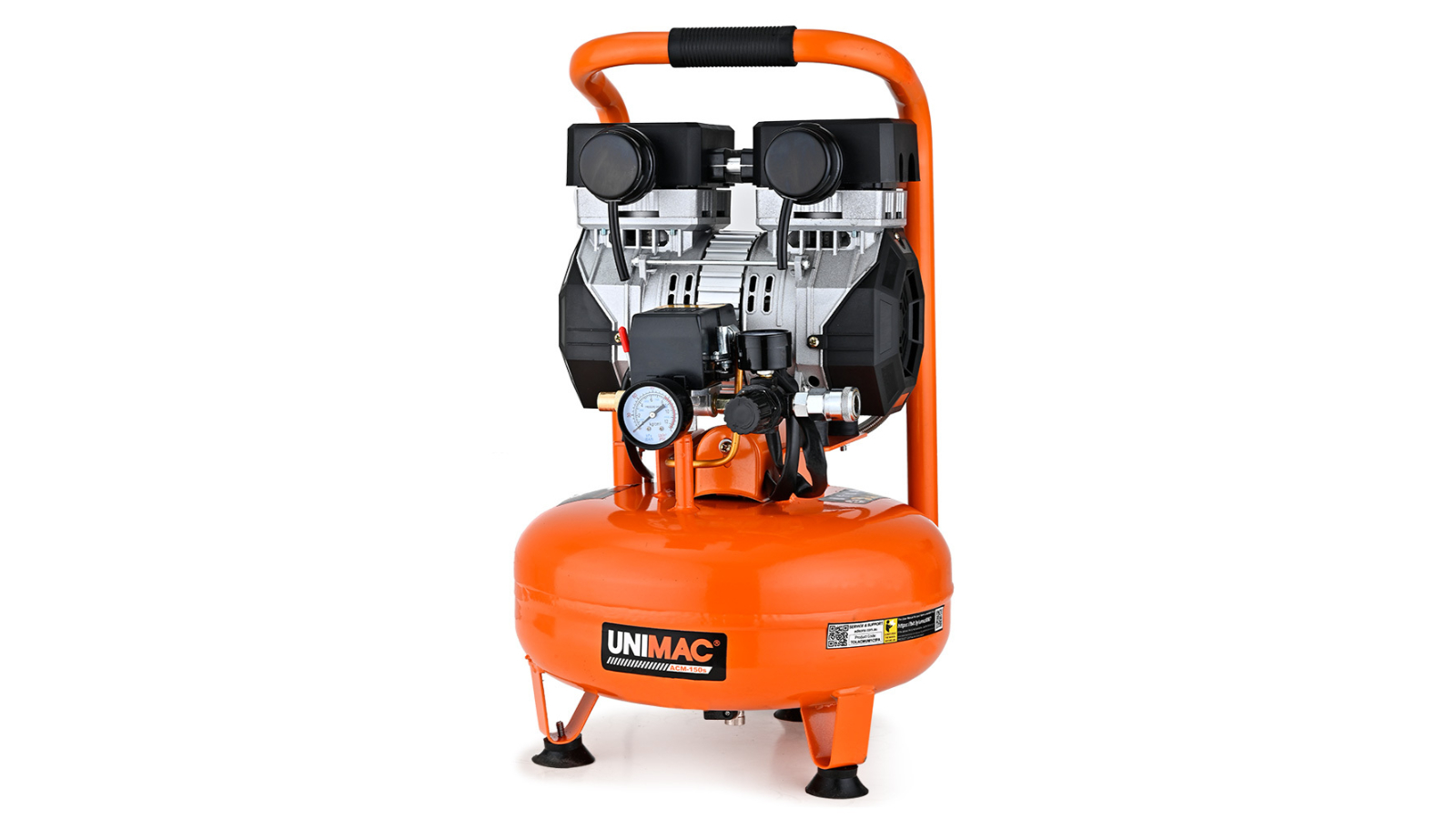 Unimac Electric Portable Silent Oil-Free for Airtools Tyre Inflation Pancake Air Compressor - 15L