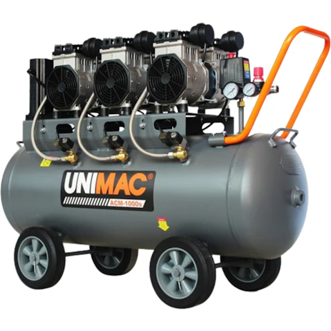 UNIMAC ACM-1000s 100L 4.5HP 15A Plug Oil-Free Silent Air Compressor