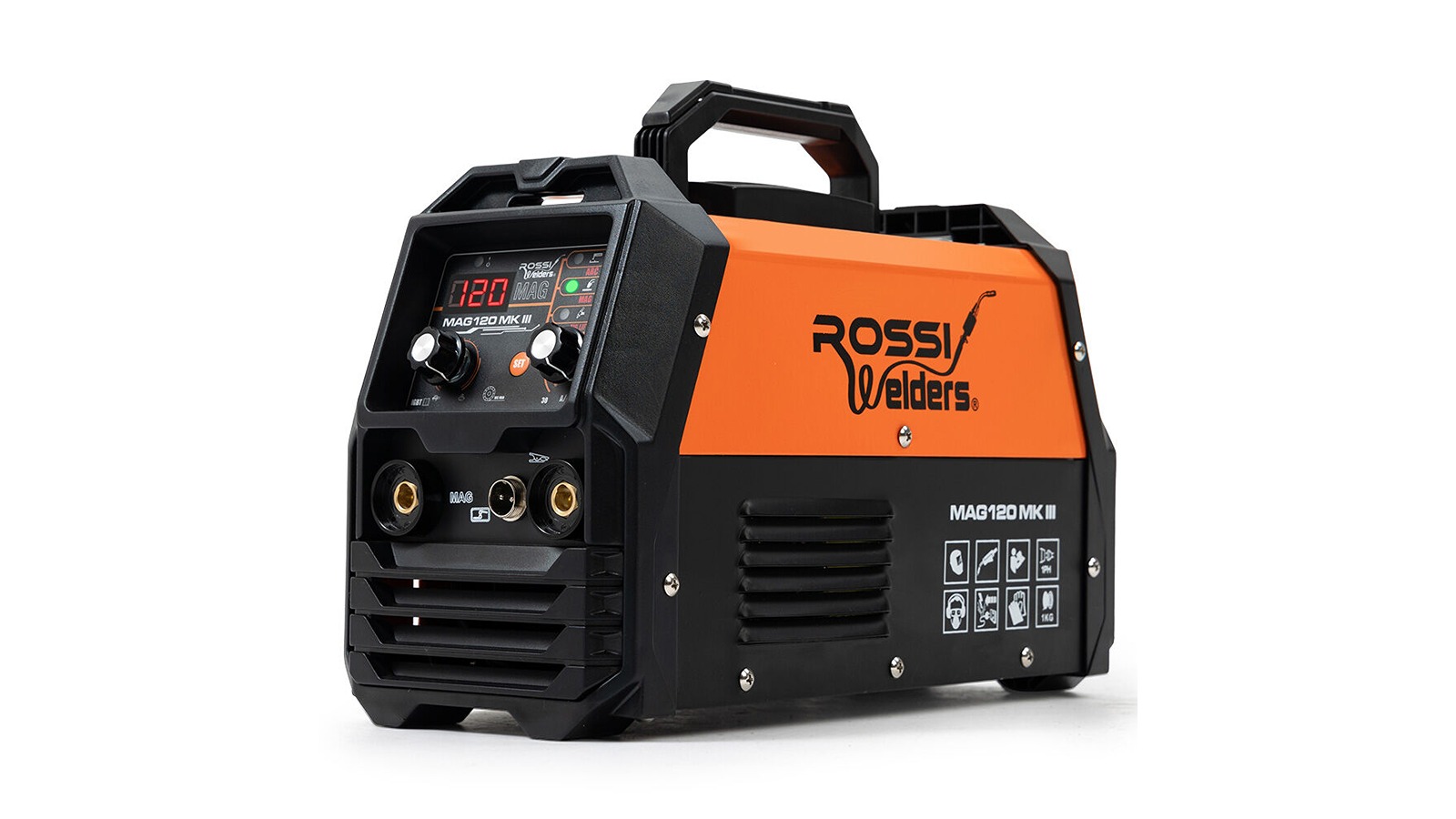 ROSSI MAG-120 Mk III 3-in-1 120 Amp Inverter 15A Plug MMA ARC MIG TIG Portable Welder