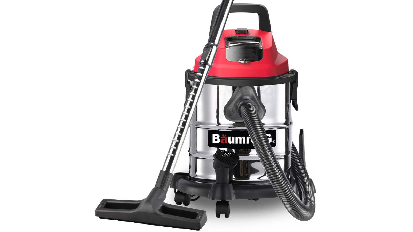 Baumr-AG BM-2SL Portable Robust Stainless-Steel Tank Wet Dry Vacuum - 20 Litre