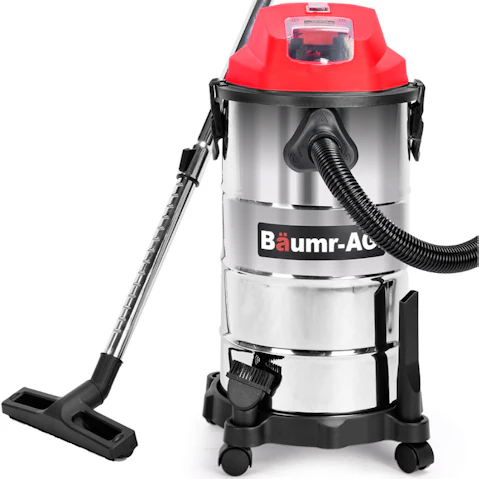 Baumr-AG BM-3SL Portable Robust Stainless-Steel Tank Wet Dry Vacuum - 30 Litre