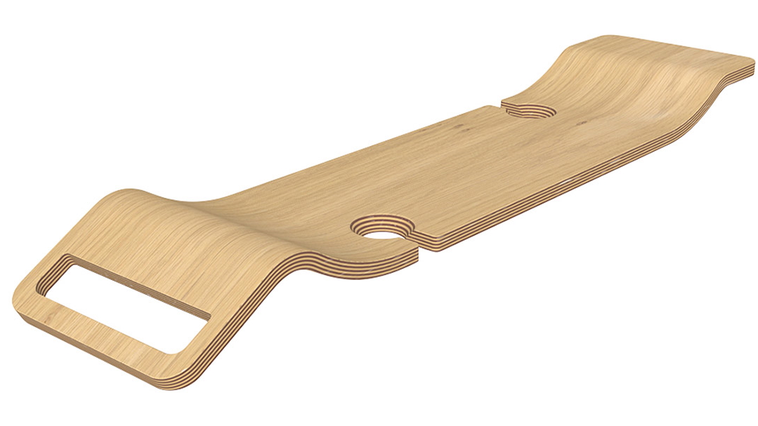 Victoria & Albert Tombolo 9 Contemporary Bath Rack - Oak