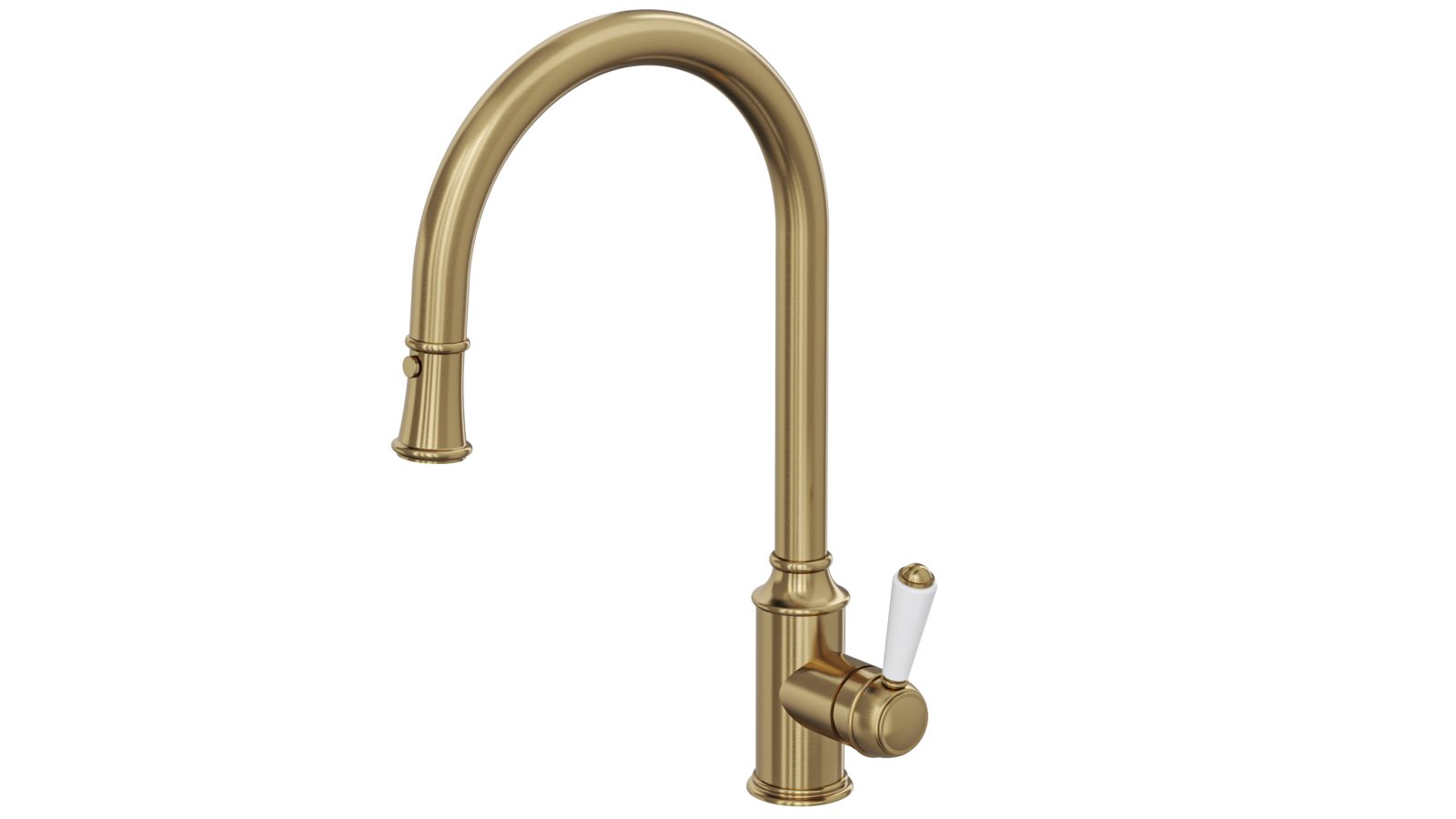 Linsol Tommy S2 Pull Out Sink Mixer - Brushed Brass
