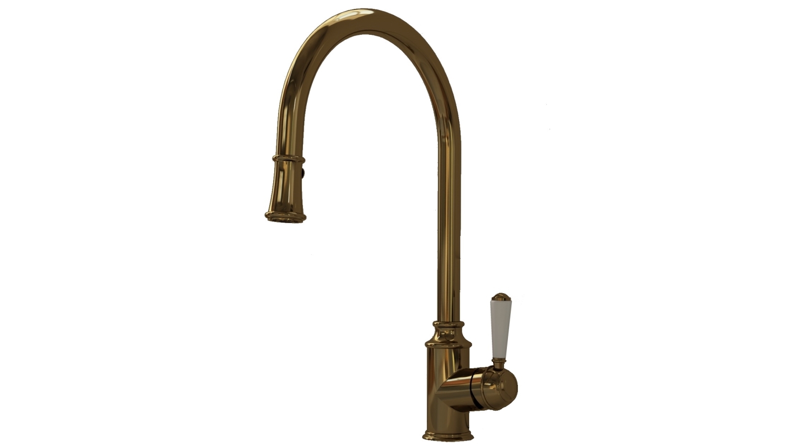 Linsol Tommy Pull Down Sink Mixer - Brushed Brass