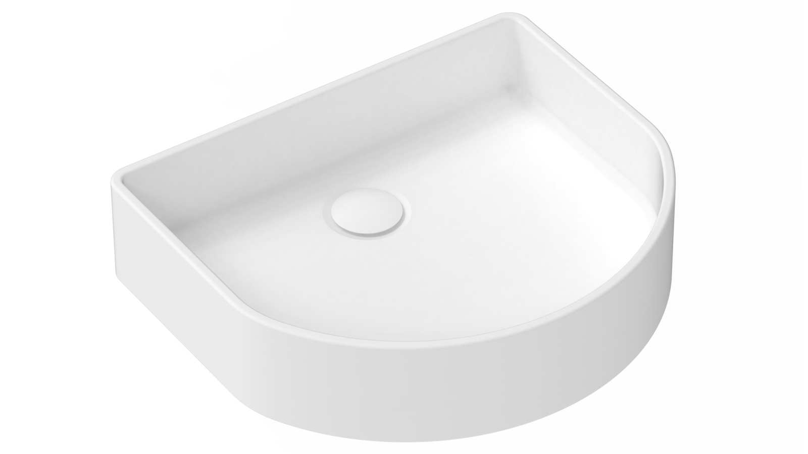 ADP Arch Smooth Above Counter Basin - Gloss White