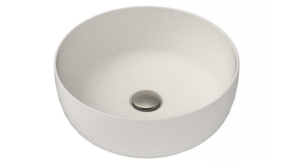 ADP Glam Round Above Counter Basin - Matte Pearl