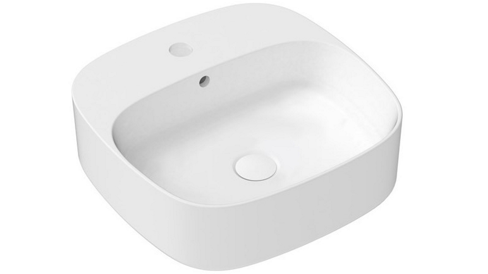 ADP Jill Above Counter Basin with 1 Tap Hole - Matte White