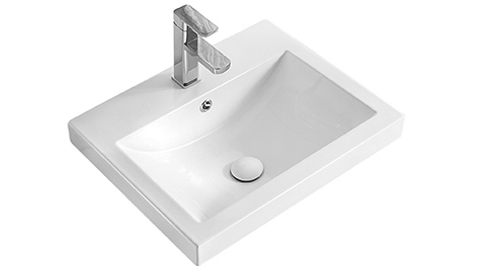ADP Scoop Semi Inset Basin - Gloss White