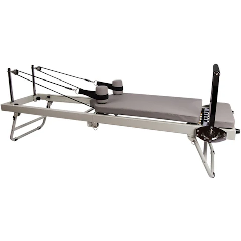 TopOne Sports Foldable Steel Frame Pilates Reformer Machine - Beige
