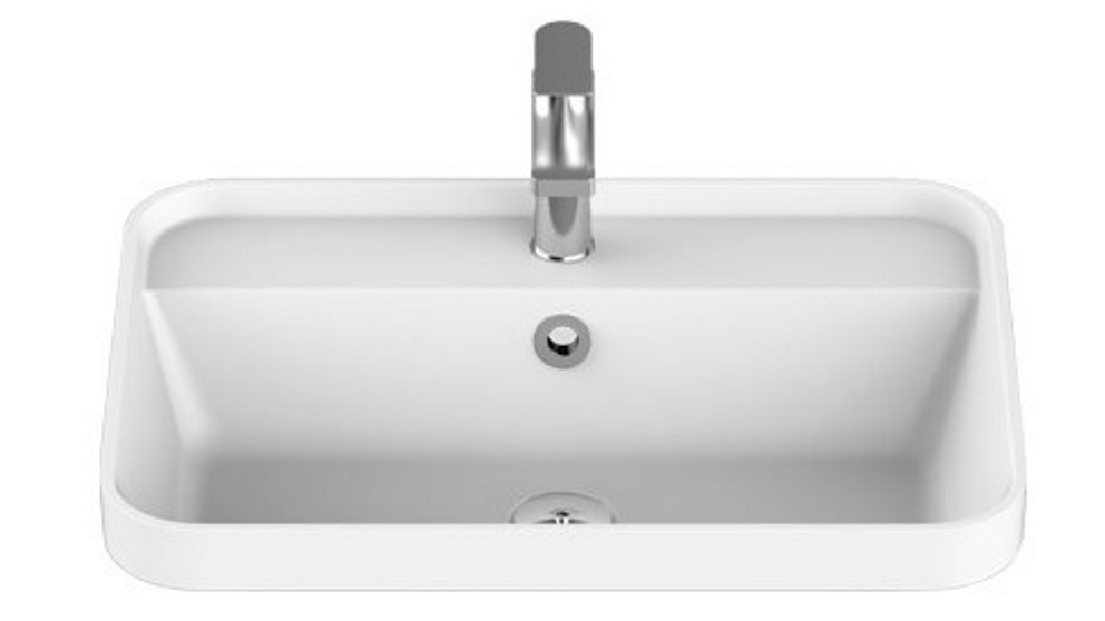 ADP Miya 550 Semi Inset Basin - Gloss White