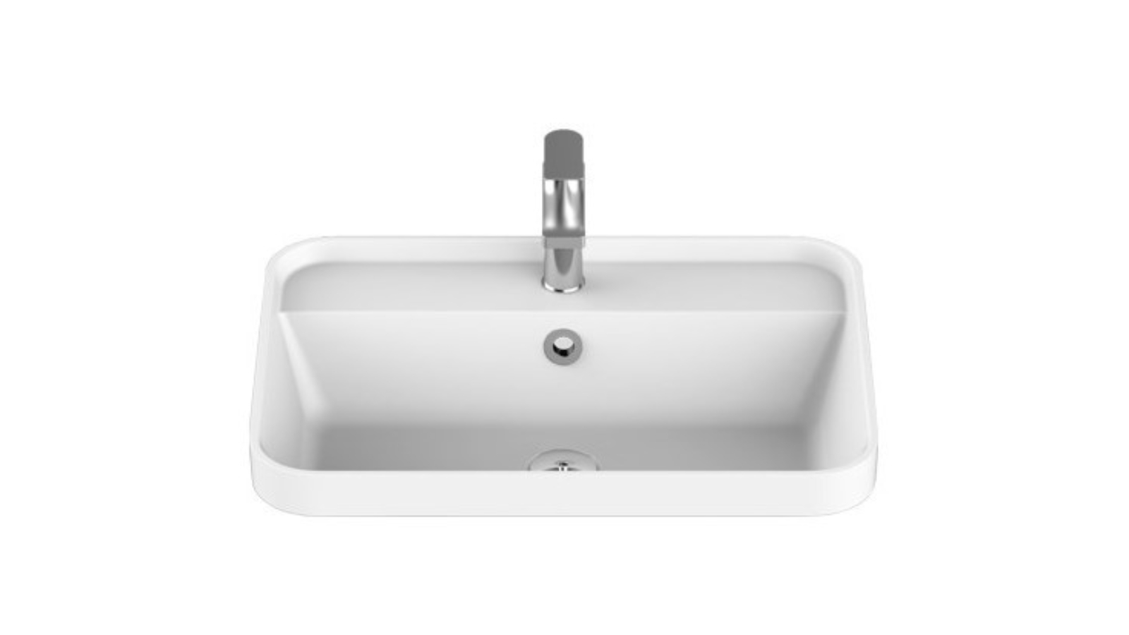 ADP Miya 550 Semi Inset Basin - Matte White